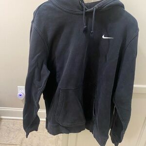 Nike Black Hoodie with White Logo